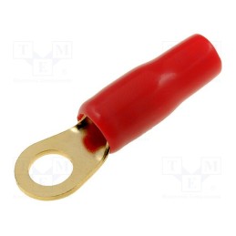 50 pcs x ACV - 30.4700-05 - Terminal: ring, M6, 10mm2, gold-plated, insulated, red