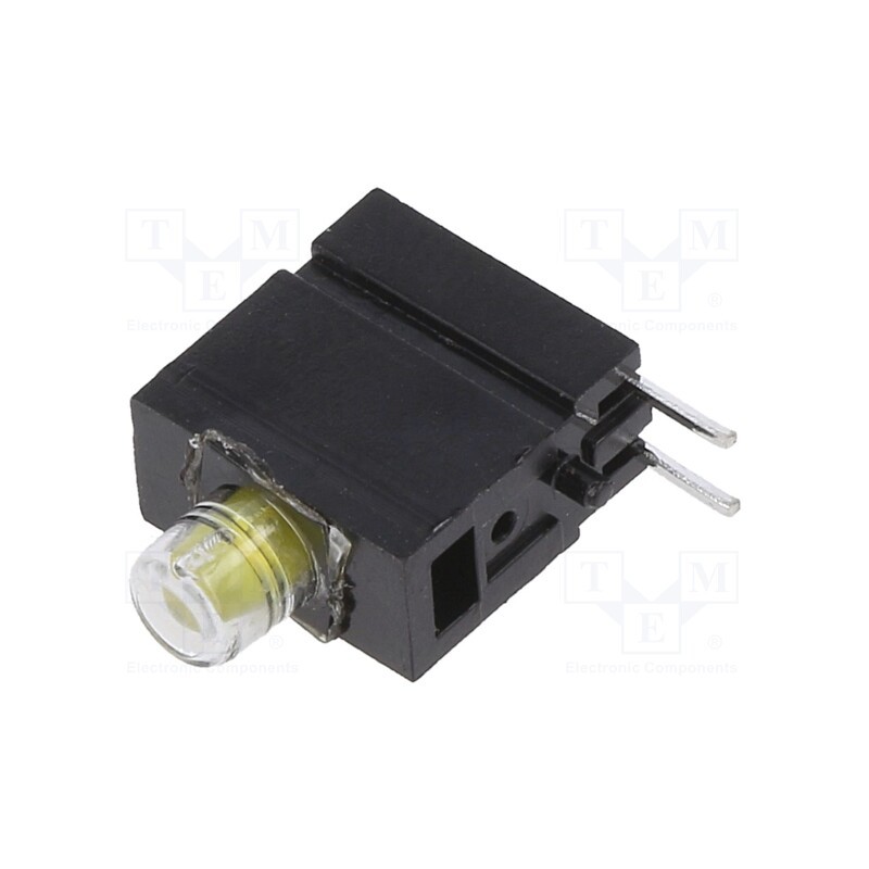 1 pcs x MENTOR - 1808.7035 - LED, in housing, yellow, 3.9mm, No.of diodes: 1, 20mA, 60°, 10÷20mcd
