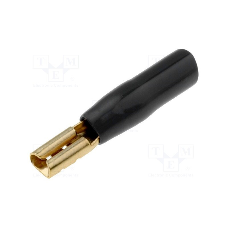 50 pcs x ACV - 30.4528-03 - Terminal: flat, 2.8mm, gold-plated, insulated, black, female