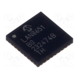 1 pcs x MICROCHIP TECHNOLOGY - LAN8651B0-E/LMX - IC: Ethernet controller, 10Base-T1S, SPE,SPI, VQFN32, -40÷125°C
