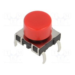 1 pcs x SCHURTER - 1241.1624.3 - Microswitch TACT, SPST-NO, Pos: 2, 0.05A/42VDC, THT, 1.8N, 9.85mm