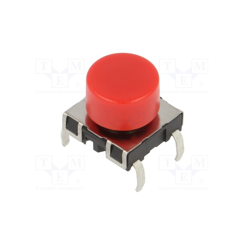 1 pcs x SCHURTER - 1241.1624.3 - Microswitch TACT, SPST-NO, Pos: 2, 0.05A/42VDC, THT, 1.8N, 9.85mm