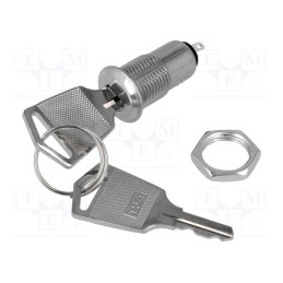 1 pcs x HIGHLY ELECTRIC - S-1091B-2 - Switch: key switch, Stabl.pos: 2, Switch.method: OFF-ON, Key: flat