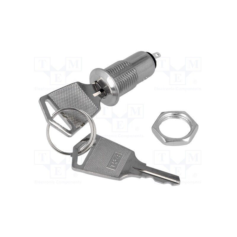 1 pcs x HIGHLY ELECTRIC - S-1091B-2 - Switch: key switch, Stabl.pos: 2, Switch.method: OFF-ON, Key: flat