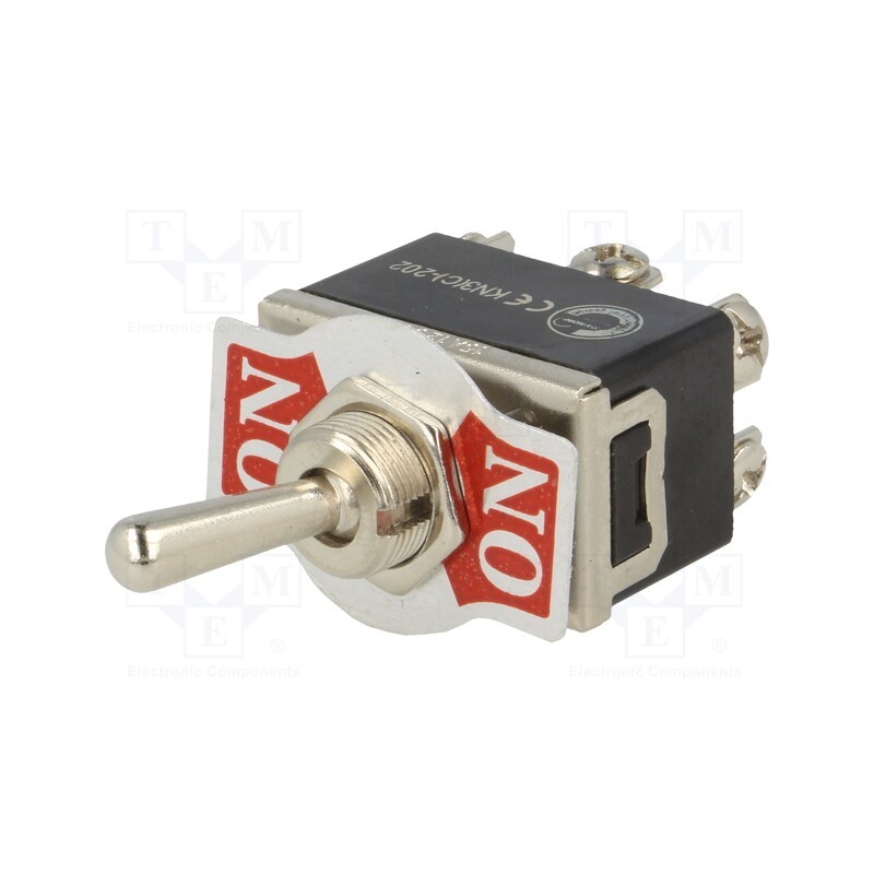 1 pcs x - KN3(C)202AA2 - Switch: toggle, Pos: 2, DPDT, ON-ON, 10A/250VAC, Leads: M3 screws