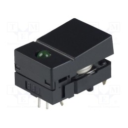 1 pcs x OMRON OCB - B3J-4100 - Switch: keypad, Pos: 2, SPST-NO, 0.05A/24VDC, black, LED, green, THT