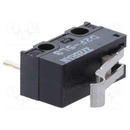 1 pcs x OMRON OCB - D2F-5L3 - Microswitch SNAP ACTION, SPDT, Rcont max: 30mΩ, ON-(OFF), Pos: 2