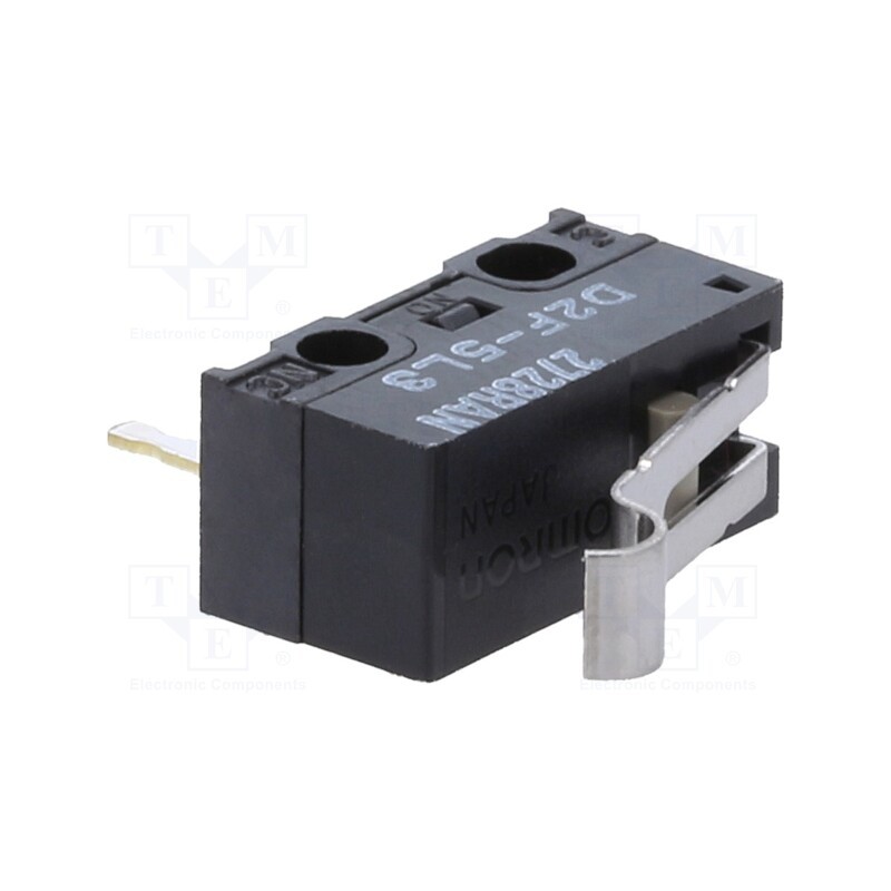 1 pcs x OMRON OCB - D2F-5L3 - Microswitch SNAP ACTION, SPDT, Rcont max: 30mΩ, ON-(OFF), Pos: 2