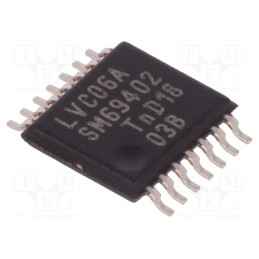 3 pcs x NEXPERIA - 74LVC06APW,112 - IC: digital, buffer,inverting, Ch: 6, CMOS,TTL, SMD, TSSOP14,