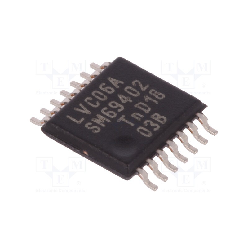 3 pcs x NEXPERIA - 74LVC06APW,112 - IC: digital, buffer,inverting, Ch: 6, CMOS,TTL, SMD, TSSOP14,