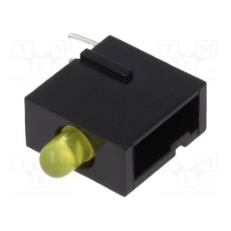 1 pcs x MENTOR - 1808.7131 - LED, in housing, yellow, 2.8mm, No.of diodes: 1, 20mA, 60°, 10÷20mcd