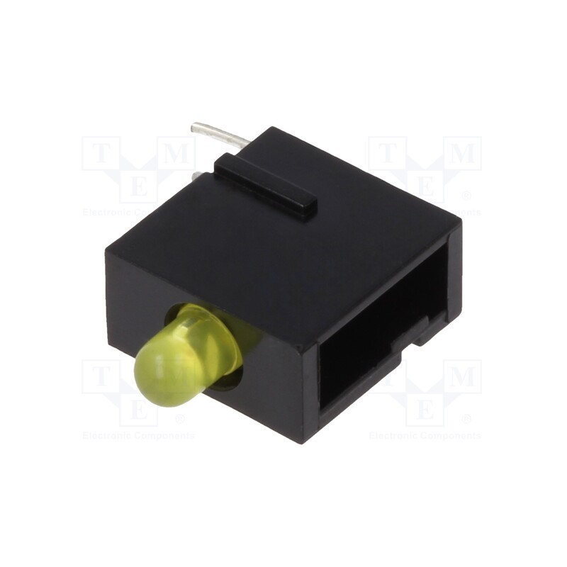 1 pcs x MENTOR - 1808.7131 - LED, in housing, yellow, 2.8mm, No.of diodes: 1, 20mA, 60°, 10÷20mcd