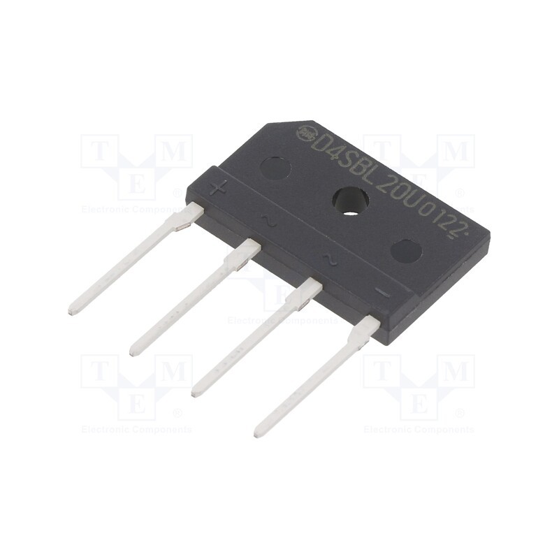 1 pcs x SHINDENGEN - D4SBL20U-7000 - Bridge rectifier: single-phase, Urmax: 200V, If: 4A, Ifsm: 80A, flat