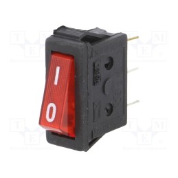 1 pcs x COMELUX - 36I0507 - ROCKER, SPST, Pos: 2, ON-ON, 15A/250VAC, Backlight colour: red