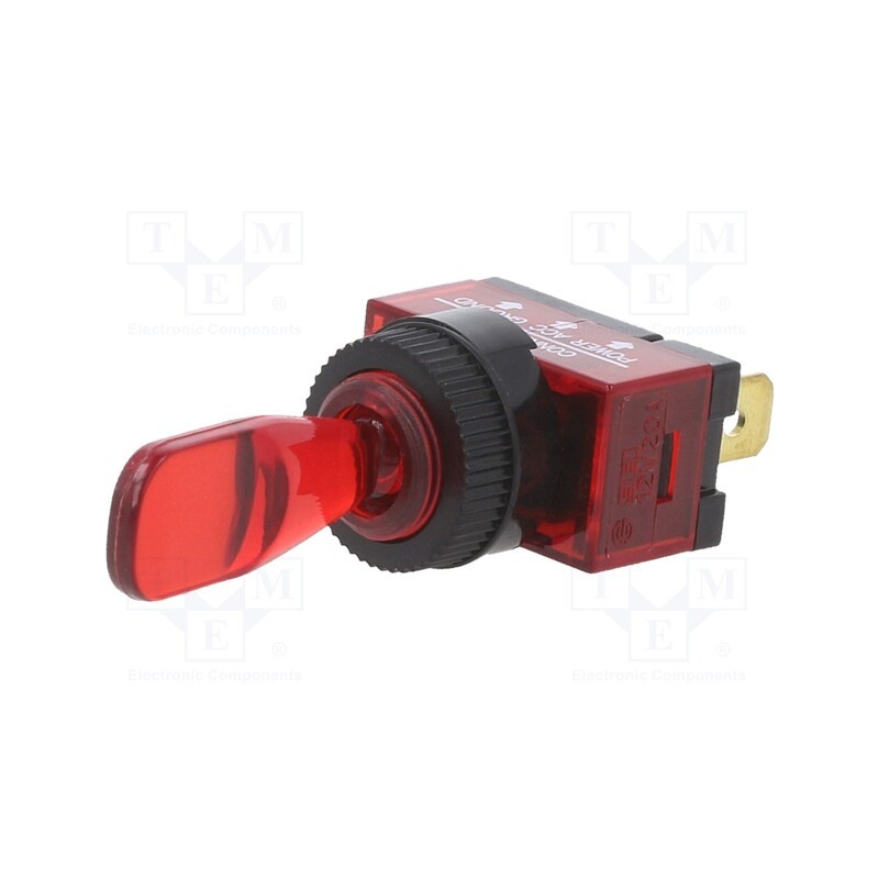 1 pcs x SWITCH COMPONENTS - TE1-1A-DC-1-RL - Switch: toggle, Pos: 2, SPST, ON-OFF, 20A/12VDC, -25÷85°C, 50mΩ