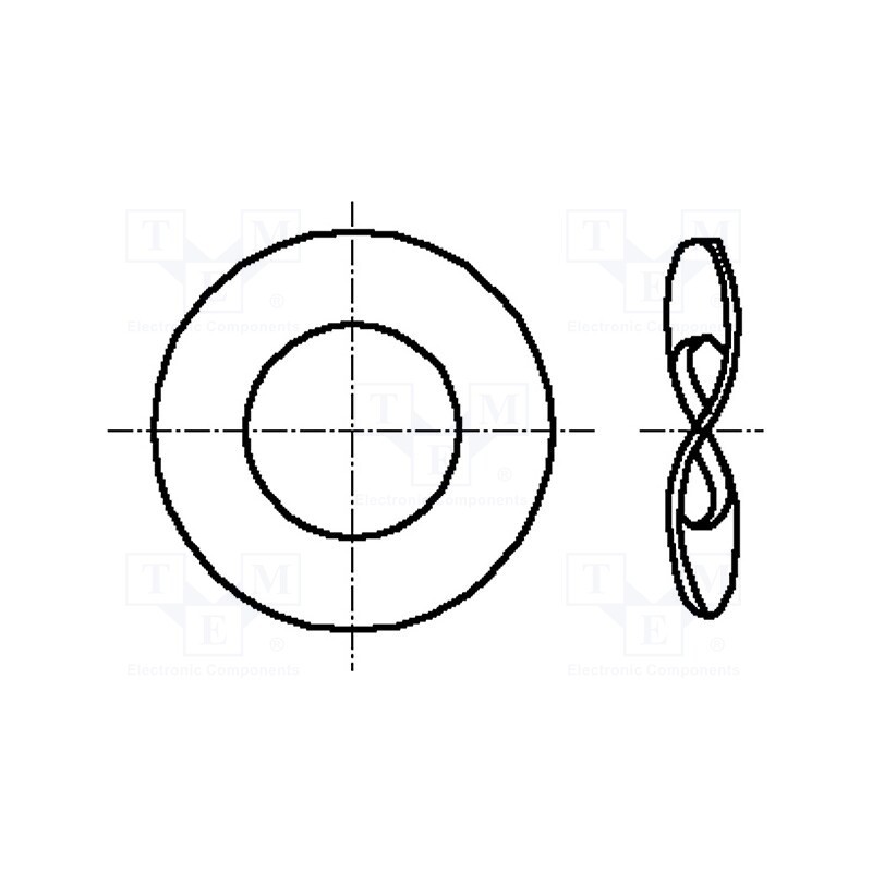 100 pcs x BOSSARD - 1250256 - Washer, wave,spring, M8, D15mm, h1.5mm, A2 stainless steel