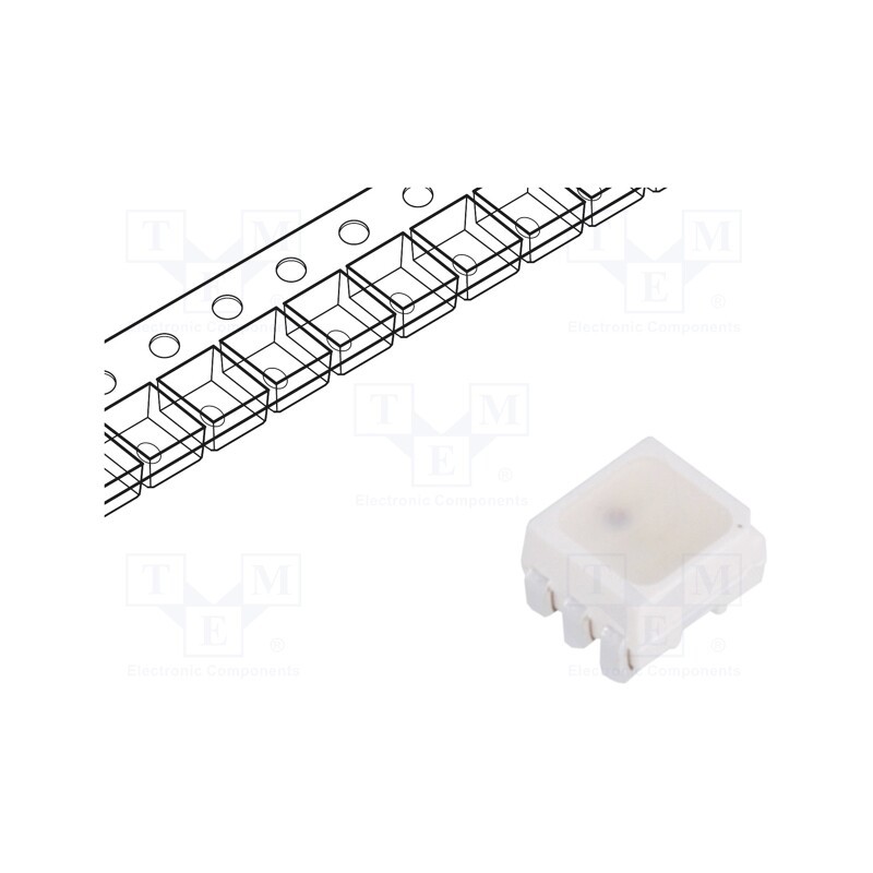 1 pcs x BROADCOM (AVAGO) - ASMT-YTD7-0AA02 - LED, SMD, 2835,PLCC6, RGB, 3.4x2.8x1.8mm, 110°, 20mA, 125/90/90mW