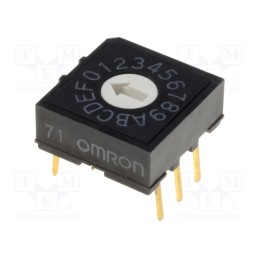 1 pcs x OMRON OCB - A6R-162RF - Encoding switch, HEX/BCD, Pos: 16, THT, Rcont max: 200mΩ, A6R