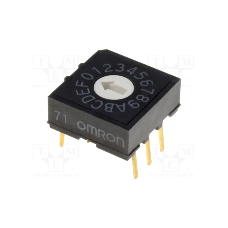 1 pcs x OMRON OCB - A6R-162RF - Encoding switch, HEX/BCD, Pos: 16, THT, Rcont max: 200mΩ, A6R