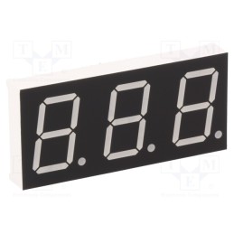 1 pcs x LUCKYLIGHT - KW3-801CGB - Display: LED, 7-segment, 20.32mm, 0.8', No.char: 3, yellow-green