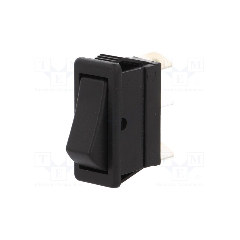 1 pcs x BULGIN - C1520ATMBB - ROCKER, SP3T, Pos: 3, ON-OFF-ON, 16A/250VAC, black, none, Body: black