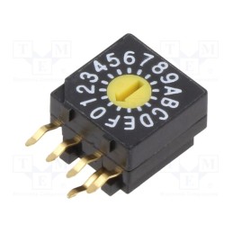 1 pcs x KNITTER-SWITCH - DRR 3016 - Encoding switch, Pos: 16, PCB,THT, 100mΩ, DC load @R: 0.03A/15VDC