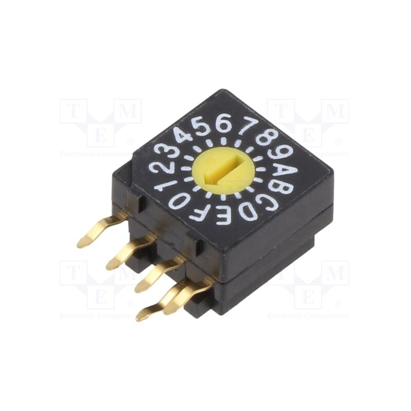 1 pcs x KNITTER-SWITCH - DRR 3016 - Encoding switch, Pos: 16, PCB,THT, 100mΩ, DC load @R: 0.03A/15VDC