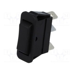 1 pcs x BULGIN - C1522ABMBB - ROCKER, SP3T, Pos: 3, (ON)-OFF-(ON), 16A/250VAC, 20A/28VDC, black