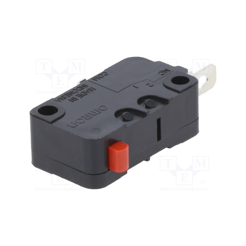 1 pcs x OMRON OCB - D3V162A5 - Microswitch SNAP ACTION, 16A/250VAC, without lever, SPST-NC