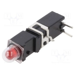 1 pcs x MENTOR - 1405.2031 - LED, in housing, red, 3.9mm, No.of diodes: 1, 20mA, 60°, 1.2÷4mcd