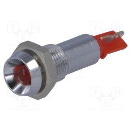 1 pcs x SIGNAL-CONSTRUCT - SMBD06004 - Indicator: LED, recessed, red, 24÷28VDC, Ø6.2mm, IP67, metal