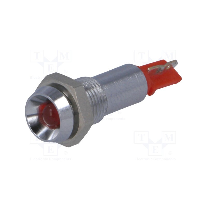 1 pcs x SIGNAL-CONSTRUCT - SMBD06004 - Indicator: LED, recessed, red, 24÷28VDC, Ø6.2mm, IP67, metal