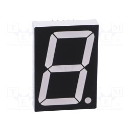 1 pcs x OPTO Plus LED - OPD-S15012LR-BW - Display: LED, 7-segment, 38.1mm, 1.5', No.char: 1, red, 60mcd, anode
