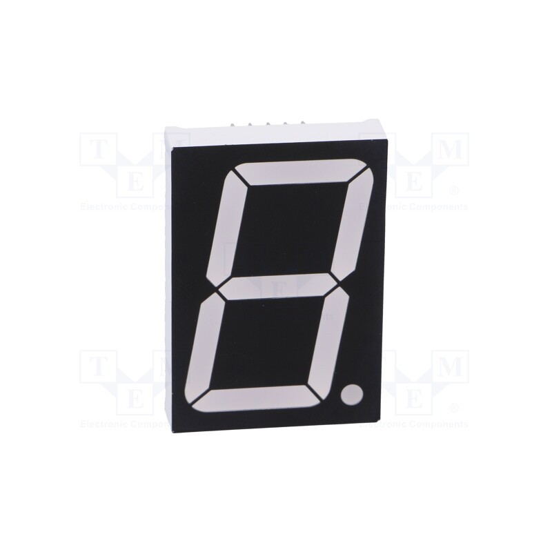 1 pcs x OPTO Plus LED - OPD-S15012LR-BW - Display: LED, 7-segment, 38.1mm, 1.5', No.char: 1, red, 60mcd, anode