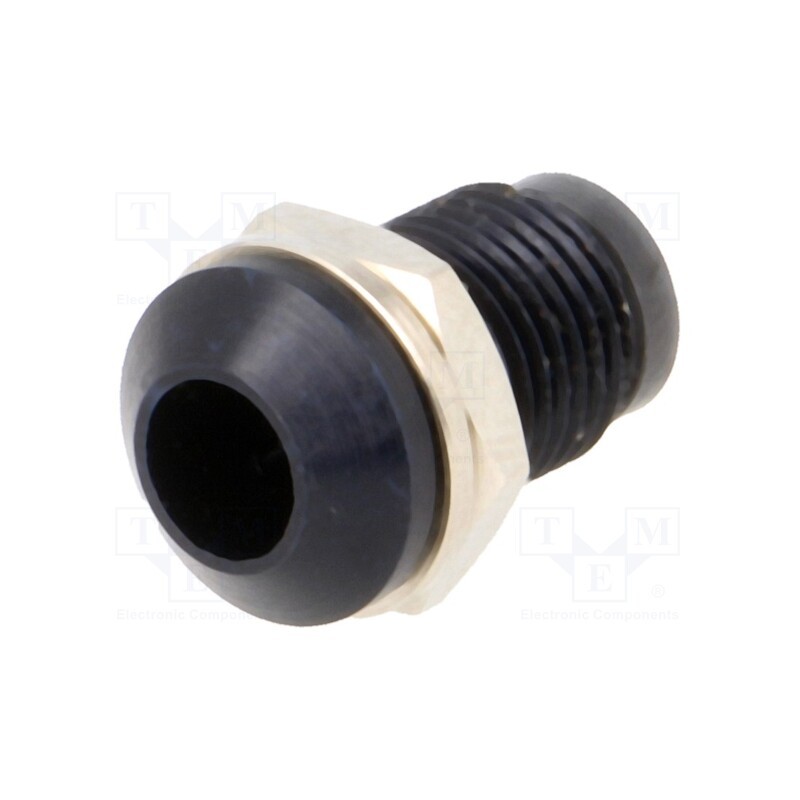 1 pcs x TORIVAC - LEDN-50 MATT BLACK - LED holder, 5mm, convex