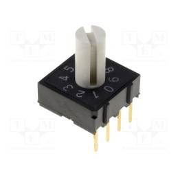 1 pcs x OMRON OCB - A6R-101RS - Encoding switch, DEC/BCD, Pos: 10, THT, Rcont max: 200mΩ, A6R