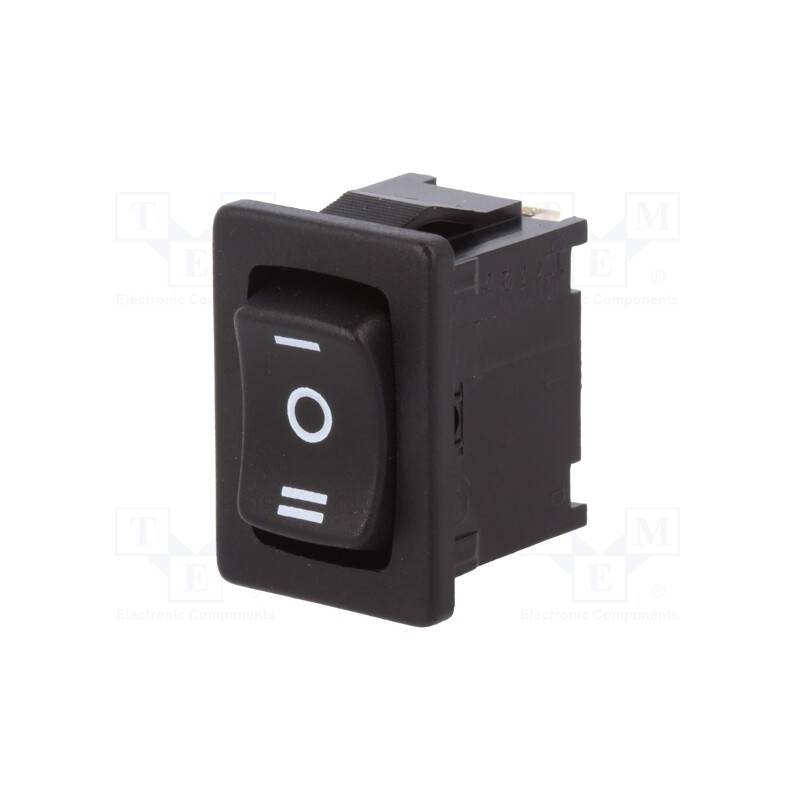 1 pcs x Marquardt - 1808.6103 - ROCKER, SP3T, Pos: 3, ON-OFF-ON, 6A/250VAC, black, IP40, none, 100mΩ