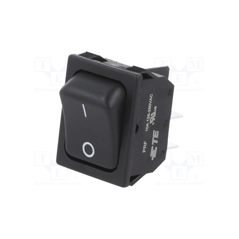 1 pcs x TE Connectivity - 1634201-2 - ROCKER, DPST, Pos: 2, ON-OFF, 10A/250VAC, black, none, Body: black
