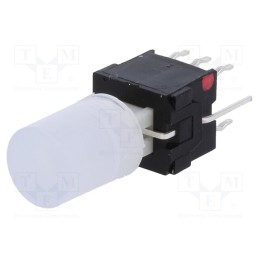1 pcs x E-SWITCH - LP4OA1PBCTR - Switch: push-button, Pos: 2, DPDT, 0.1A/30VDC, ON-(ON), Illumin: LED