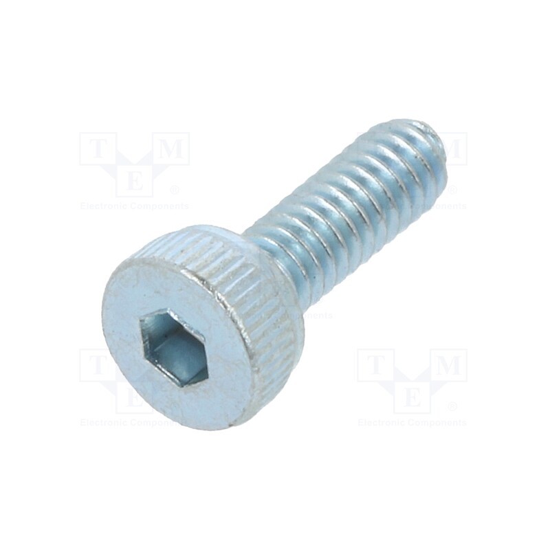 100 pcs x BOSSARD - 1011820 - Screw, M2x6, 0.4, Head: cheese head, hex key, HEX 1,5mm, steel, zinc