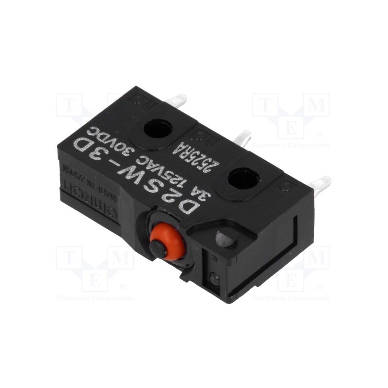 1 pcs x OMRON OCB - D2SW-3D - Microswitch SNAP ACTION, 3A/125VAC, 3A/30VDC, without lever