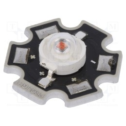 1 pcs x ProLight Opto - PM2E-3LAS-SD - Power LED, STAR, amber, 130°, 700mA, 587÷597nm, Pmax: 3W, 2÷3.25V