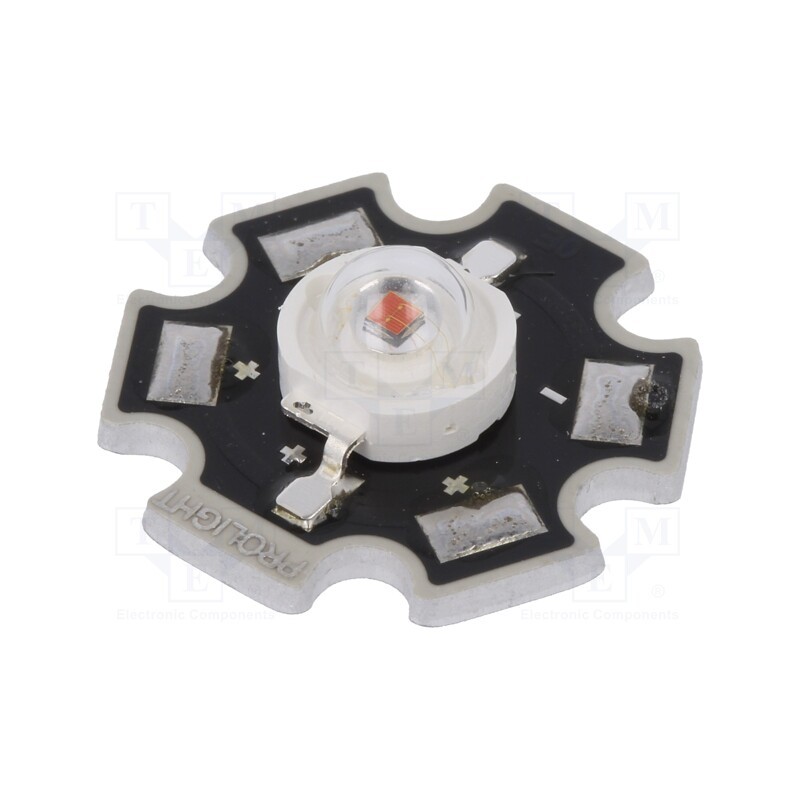 1 pcs x ProLight Opto - PM2E-3LAS-SD - Power LED, STAR, amber, 130°, 700mA, 587÷597nm, Pmax: 3W, 2÷3.25V