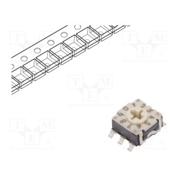 1 pcs x C&K - RTE1000G14 - Encoding switch, HEX/BCD, Pos: 10, SMT, Rcont max: 100mΩ, RTE, reel