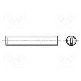 100 pcs x BOSSARD - 1404520 - Screw, M4x12, 0.7, Head: without head, slotted, 0,6mm, polyamide