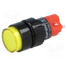 1 pcs x ONPOW - LAS1Y-11Z/Y-IP40 - Switch: push-button, Pos: 2, SPDT, 3A/220VAC, 2A/24VDC, ON-ON, IP40