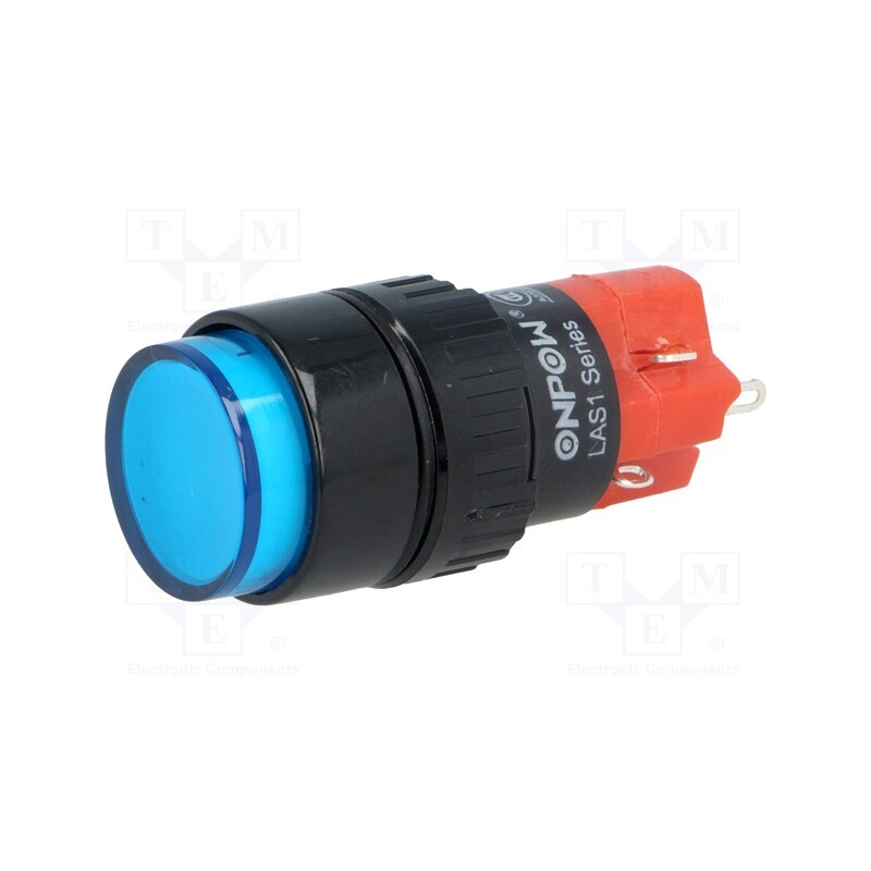 1 pcs x ONPOW - LAS1Y-11Z/B-IP40 - Switch: push-button, Pos: 2, SPDT, 3A/220VAC, 2A/24VDC, ON-ON, IP40