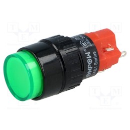 1 pcs x ONPOW - LAS1Y-11Z/G-IP40 - Switch: push-button, Pos: 2, SPDT, 3A/220VAC, 2A/24VDC, ON-ON, IP40