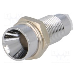 1 pcs x SIGNAL-CONSTRUCT - SMZ1 069 - LED holder, 3mm, chromium, metal, concave, with plastic plug