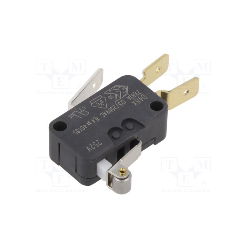 1 pcs x ZF - D489-V3RA - Microswitch SNAP ACTION, 21A/250VAC, with lever (with roller)